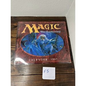 Vintage Sealed Magic The Gathering 1997 Wall Calendar 12 Magic Art Paintings